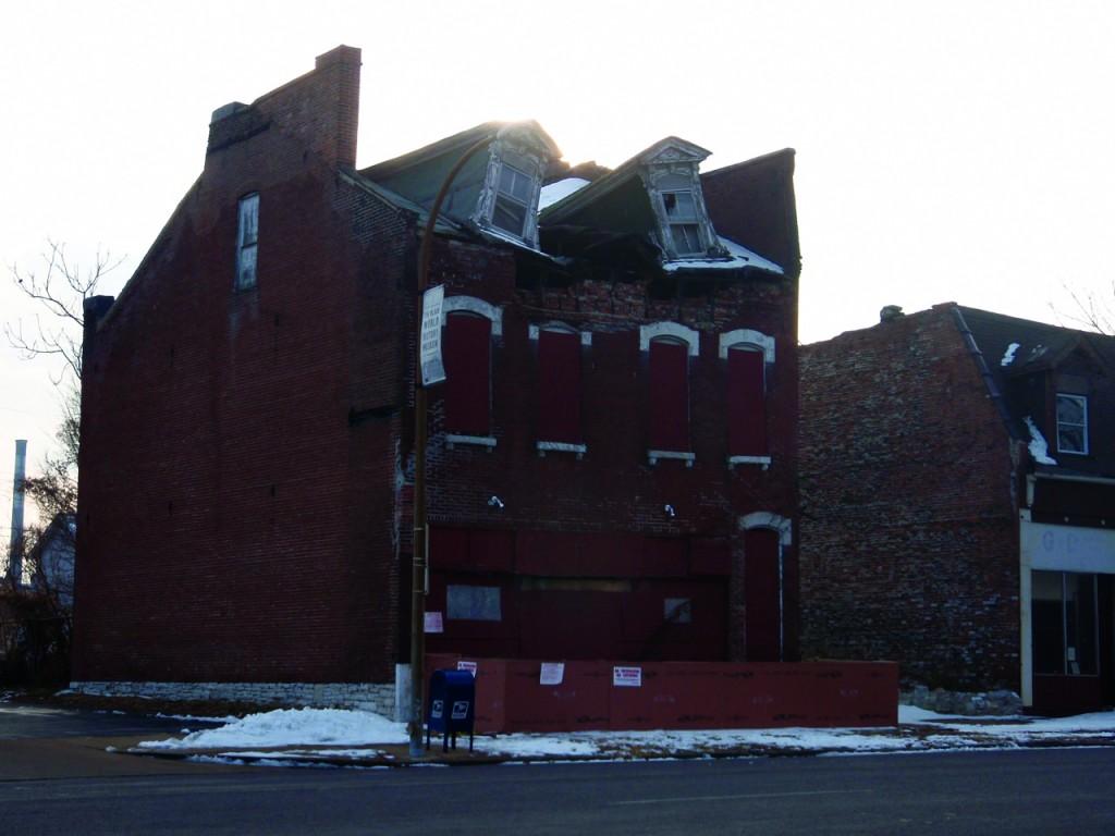 Buildings from various parts of North St. Louis have seen the effects of neglect and subsequent crime. (Laura Bleeke) 