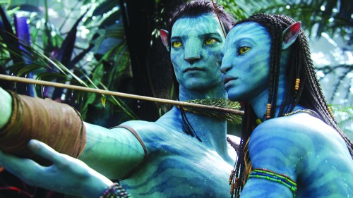 With computer effects, Sam Worthington, left, and Zoe Saldana become aliens in James Cameron's "Avatar." (Fox/MCT)