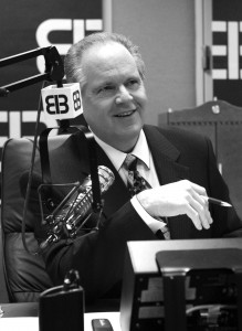 Radio broadcaster Rush Limbaugh prepares to inform his audience about his controversial issues about the relief to Haiti. (MCT Campus)