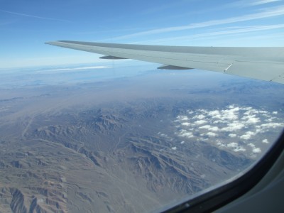 Flying over Nevada during a Winter Break trip, the views from the plane window were beautiful.