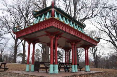 A artistic pavilion in Tower Grove Park. (Regine Rosas)