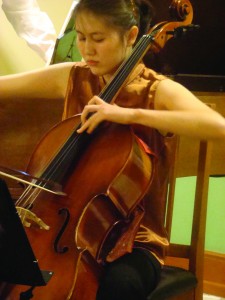 Mongolian cellist Nomin Zolzaya concentrates while practicing her beloved cello.  The 16-year-old moved to the United States as an exchange student in order to further her music education.  "We were hoping that in a year, she will apply to the fine music conservatories here in the U.S.," Dana Meyers, her American host mother, said.