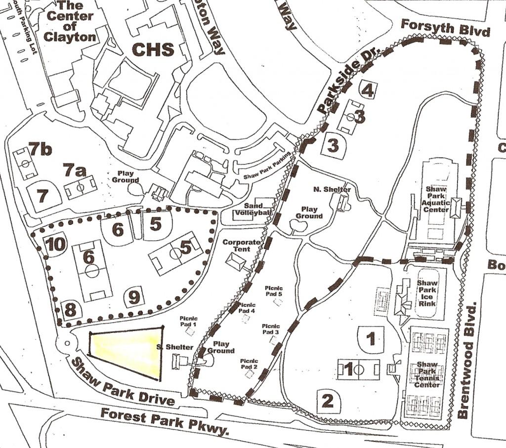 The idea of having a dog park in Shaw Park is not a new idea, however, several Clayton residents came forward with the idea at the Jan. 3 Parks and Recreation meeting.  They proposed for the dog park to be located behind the South Shelter and south of the baseball fields.  The area is approximately an acre in size.