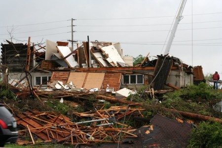 The severe storm leveled houses and left a path of destruction. (Paul Lisker)