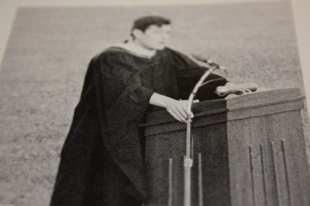 Principal Forest at graduation.