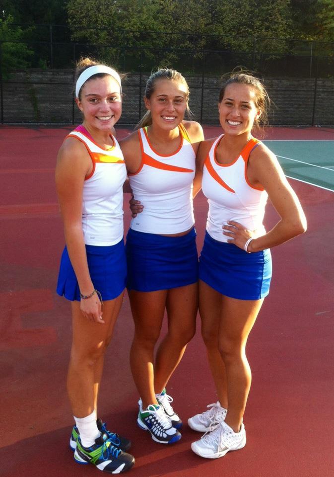 Caroline Greenberg (left) and her partner Connor Cassity (middle) win 2nd place for doubles at state.  Carly Cassity (right) places 2nd in tennis singles at state.  Photo credits to Connor Cassity.