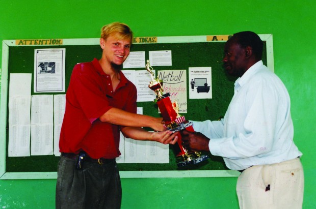 Hoelscher The Globe's monthly caption contest is out! Feel free to insert your witty caption for this picture of a younger Paul Hoelscher, CHS history teacher. Photo courtesy of Paul Hoelscher.