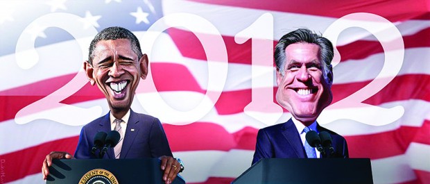 Graphic courtesy of DonkeyHotey/Obama Vs. Romney 2012