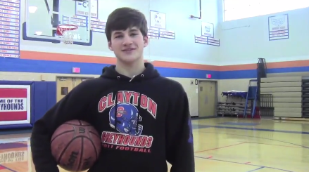 GET reporter Gabe Remshardt reports from the gym during his story, 