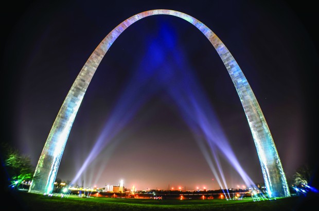 The Gateway Arch in St. Louis. Photo by William Wysession. 