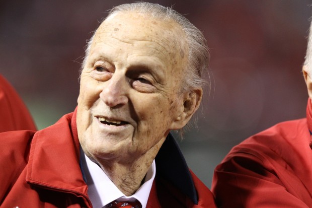 NLCS Game 4: San Francisco at St. Louis Musial at Game Four of the 2012 NLCS. Musial died at age 92. (J.B. Forbes/St. Louis Post-Dispatch/MCT)