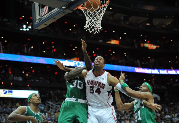 Jason Collins became the first professional male athlete to announce publicly that he is gay in one of the four major sports while still being active as a player. (Hyosub Shin/Atlanta Journal-Constitution/MCT)