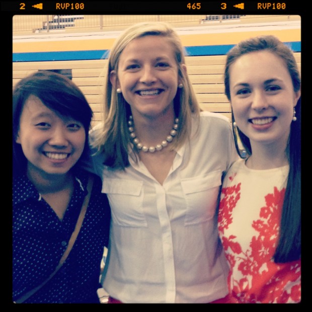 (From left) Globe editor-in-chief Katherine Ren, Adviser Erin Castellano and Editor-In-Chief Meredith McMahon at the CHS Awards Ceremony. 