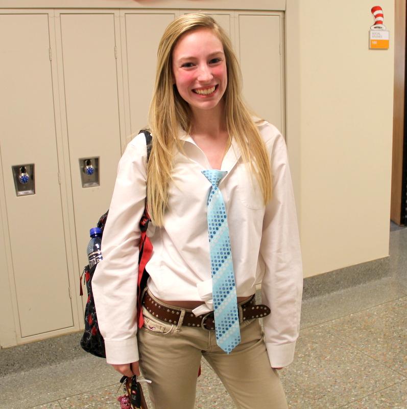 Junior Kelly Dickens joined the many teachers filing out of the school today as Teacher-Student swap day came to an end.