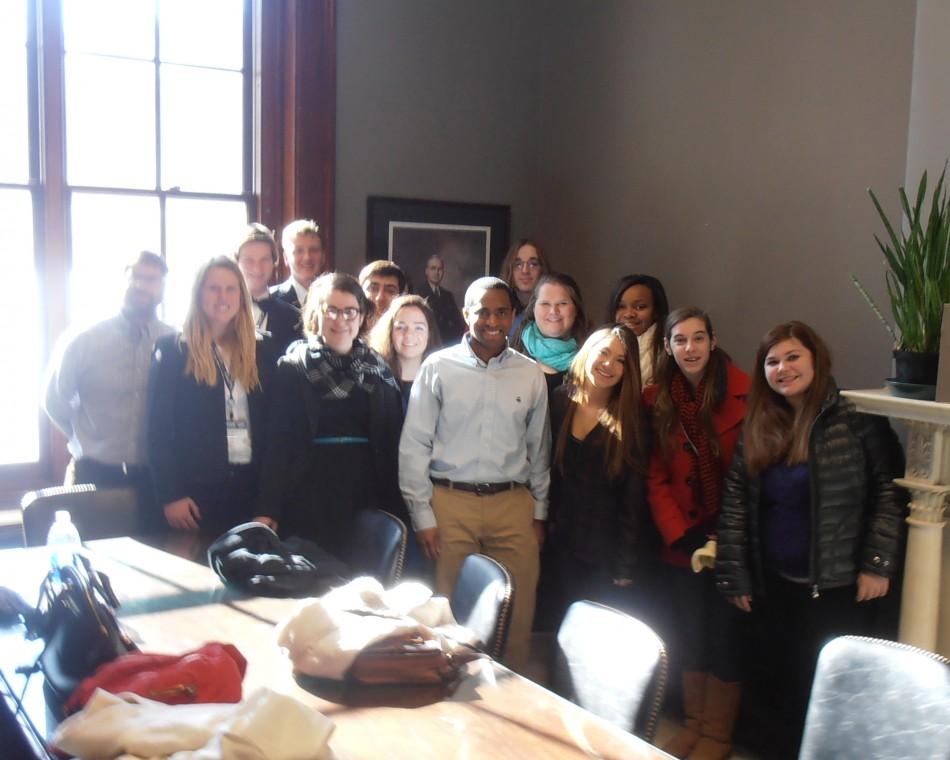 13 CHS Students visited the former office of Teddy Roosevelt and current office of Roy Blunt at the United States Capitol building in Washington D.C.