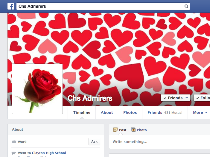 The CHS Admirers Facebook page