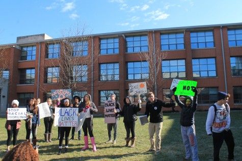 Clayton students walk out of class for a protest in tandem with the recent events regarding Ferguson, MO. 