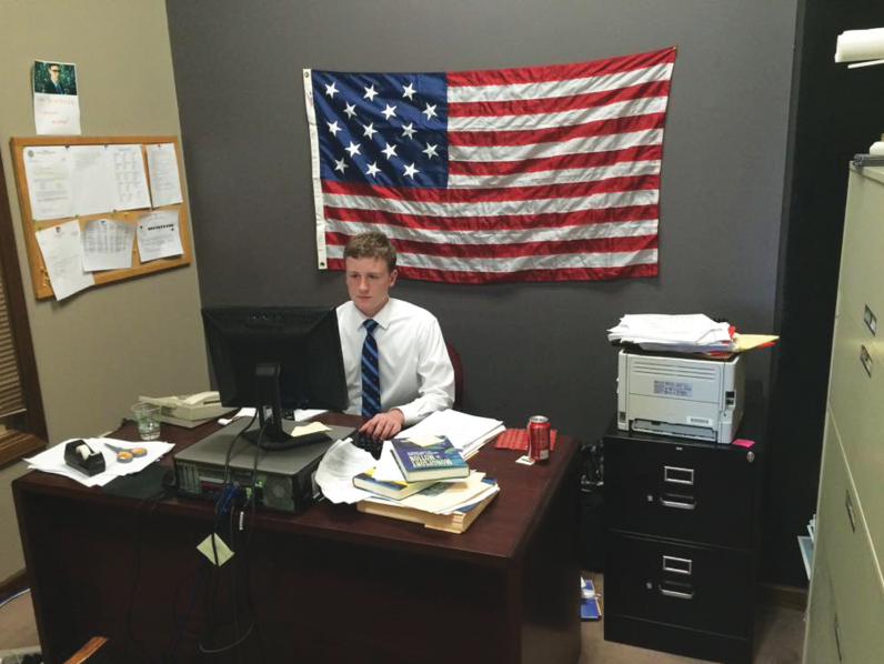 Senior Henry Brown spent his summer working in the St. Louis Mayors office. (photo by Nahuel Feher)