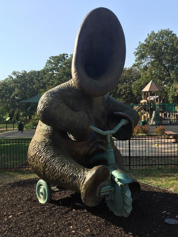 Claytons newest piece of public art currently stands in front of the Shaw park playground.