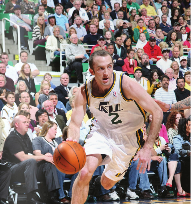 Ahearn playing for the Utah Jazz