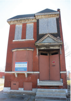 Boarded up home soon to be restored