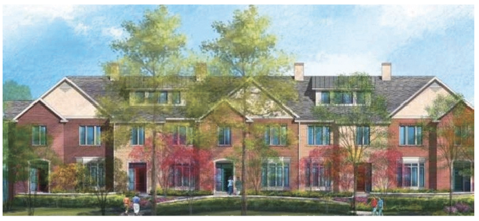 The Love Management Companys planned development for the Maryland School property. 