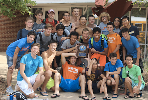 The varsity boys swimming team.