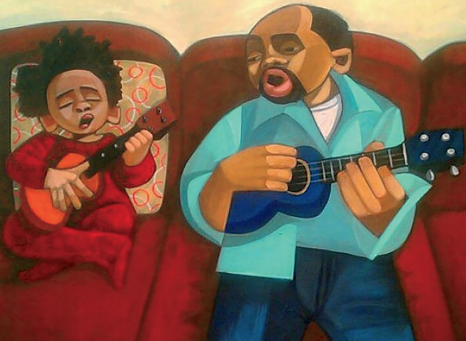 "Unwind Together"
Painting by Cbabi Bayoc