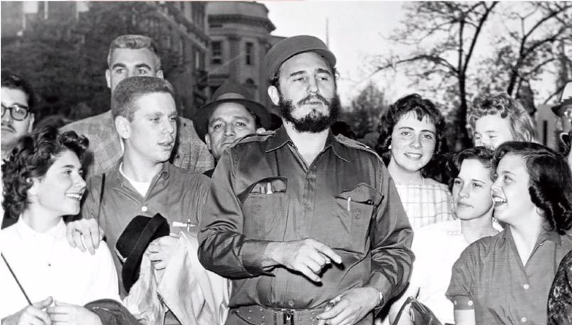 Castro+%28center%29+and+CHS+juniors+in+1959+in+Washington+DC.+From+1959+CLAMO+yearbook.+