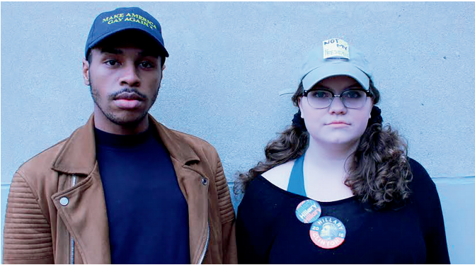 Kamal Lado, left, and Hannah Ryan, right, were part of the student walkout at CHS. 