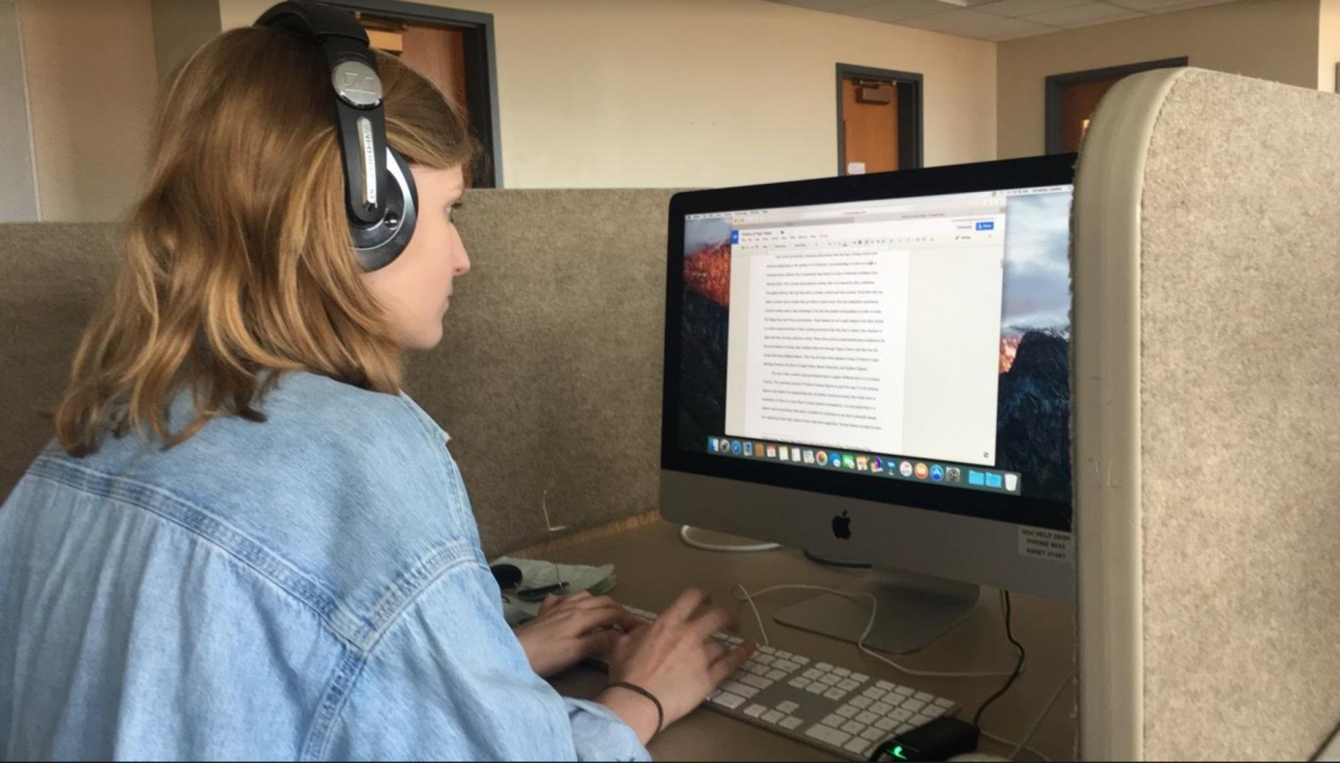 Junior Annelise Laakko studies for finals.  (Photo from Lauren Praiss).