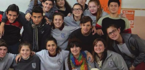 Anzilotti with her classmates.