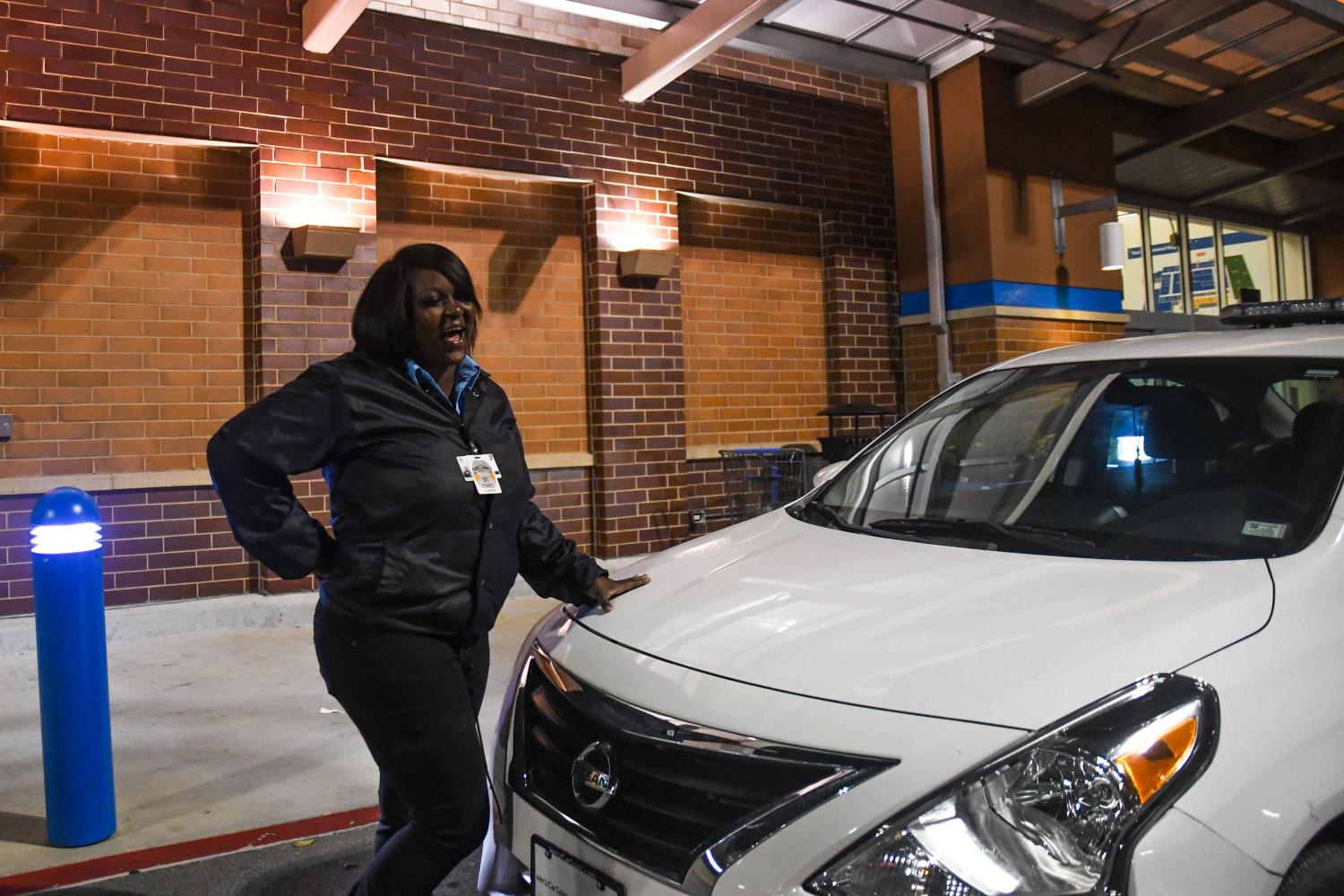 Diamond poses in front of the Walmart Supercenter. Photos by Michael Melinger.