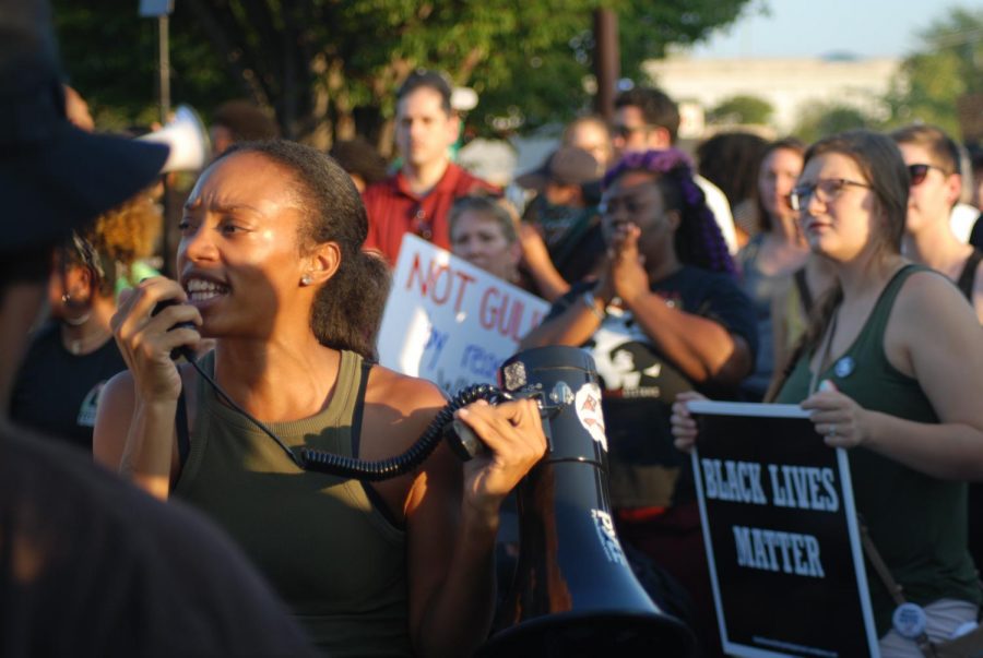 Photo from the Galleria protests. 