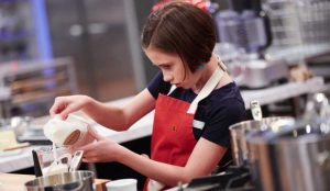 Photo of Hollis baking.
