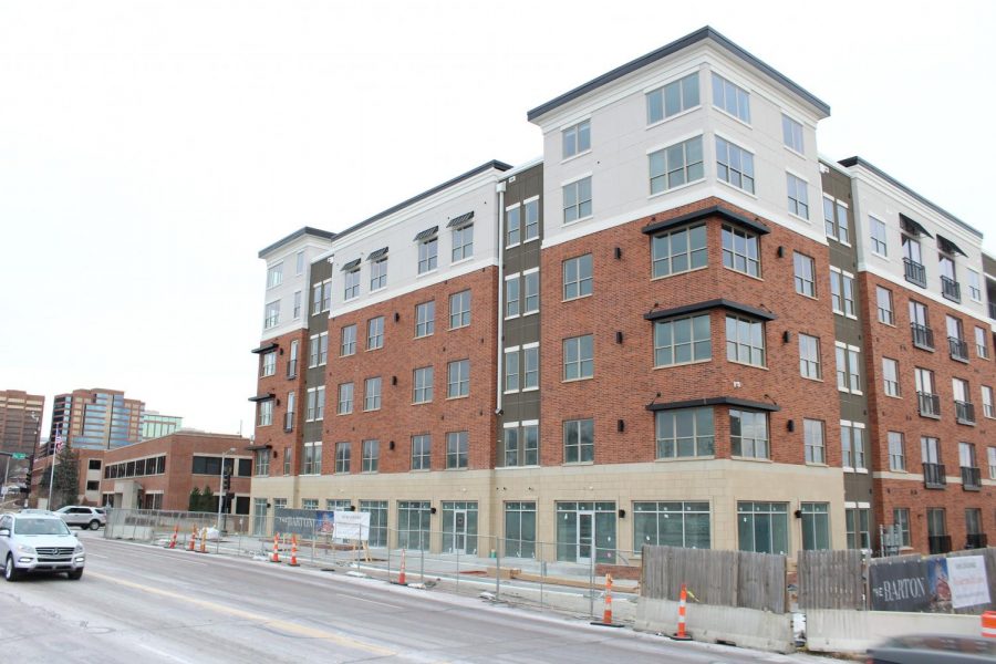 The Barton at its current stage of construction, as of  Feb. 5, is almost completely finished on the exterior.