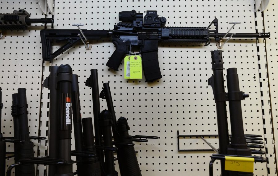 On display at a gun shop in Wendell, N.C., an AR-15 assault rifle manufactured by Core15 Rifle Systems in December 18, 2012. (Chuck Liddy/Raleigh News & Observer/TNS)