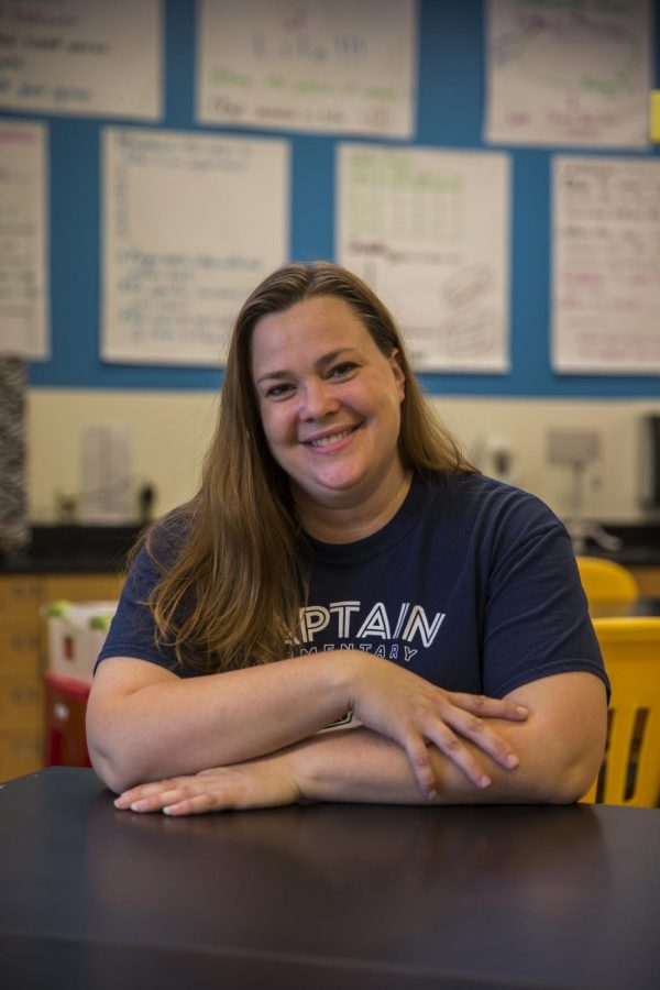 Chris Hwande in her classroom at Captain Elementary School.