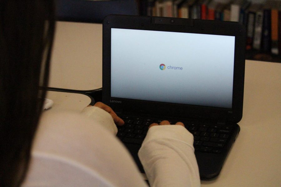 CHS students were issued individual Chromebooks this year as part of a new one-to-one computer policy implemented by the district.