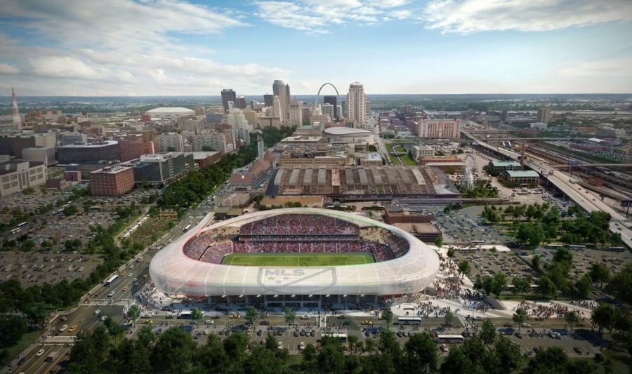 A detailed image of the stadium the new MLS team would play in.