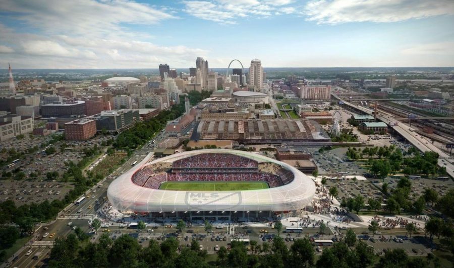 A photo of what the proposed stadium would look like.