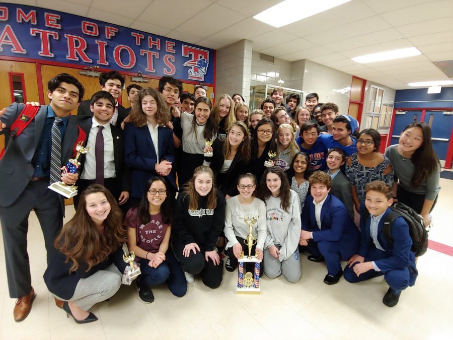 The varsity CHS Speech and Debate Team celebrates their victories after the Independence Winter Classic.