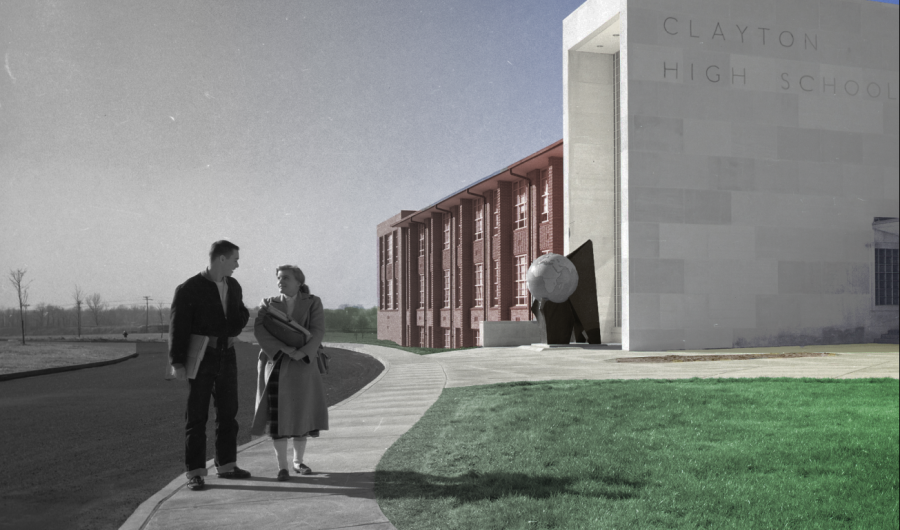 This recolored photo from the CLAMO yearbook shows what the school looked like long before today's students were here. We take a deeper look at what the school used to look like through profiling nearly 50 graduates in this story.