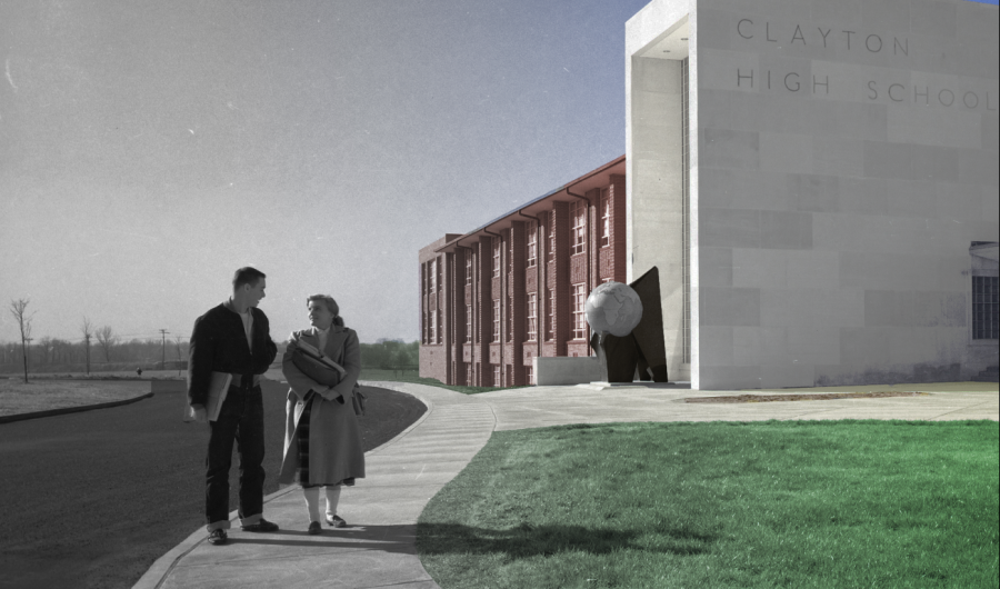 This recolored photo from the CLAMO yearbook shows what the school looked like long before todays students were here. We take a deeper look at what the school used to look like through profiling nearly 50 graduates in this story.