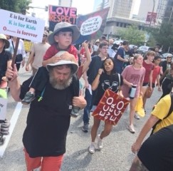 People of all ages joined the march. 