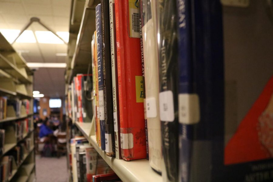 The old bookshelves.