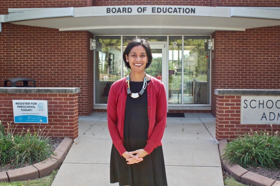 Assistant Superintendent Robyn Wiens outside the CHS Admin Building.