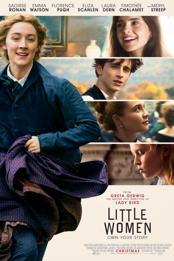 Cover of the new movie 'Little Women' starring Saoirse Ronan, Timothee Chalamet, and Emma Watson