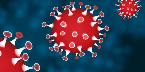 An animated image of the coronavirus up close.