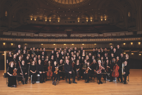 Musicians from the SLSO before Powell Hall closed.